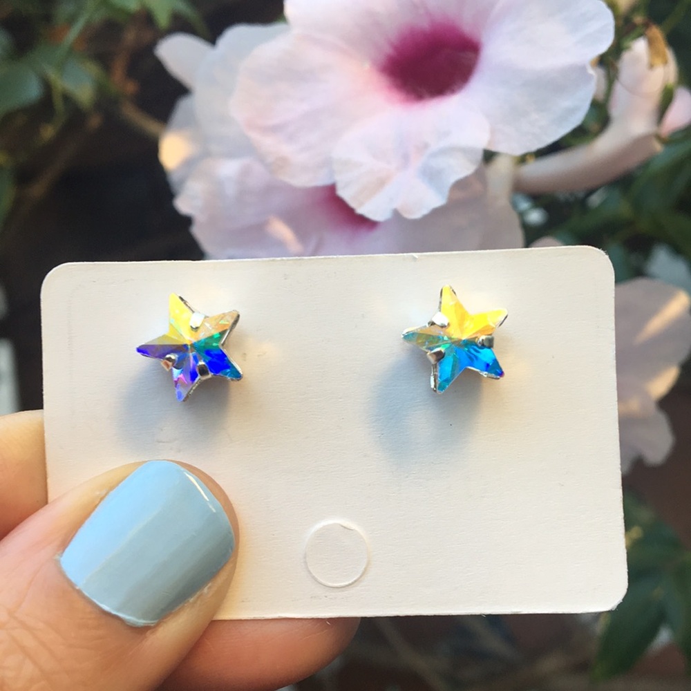 Star Aurora Borealis Crystal Earrings